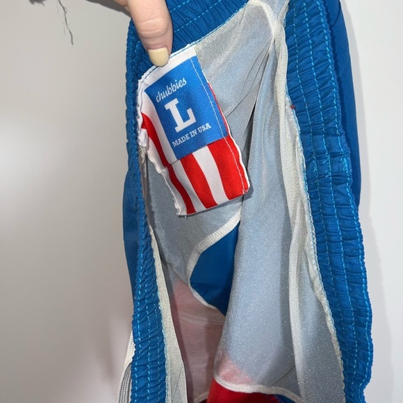 Chubbies Swim Trunks size large red white and blue - Picture 11 of 12